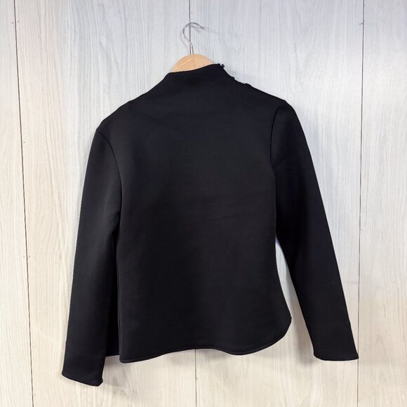 ADAY Jacket Up In The Air Asymmetrical Scuba Jersey Moto Zip Black - Picture 3 of 8